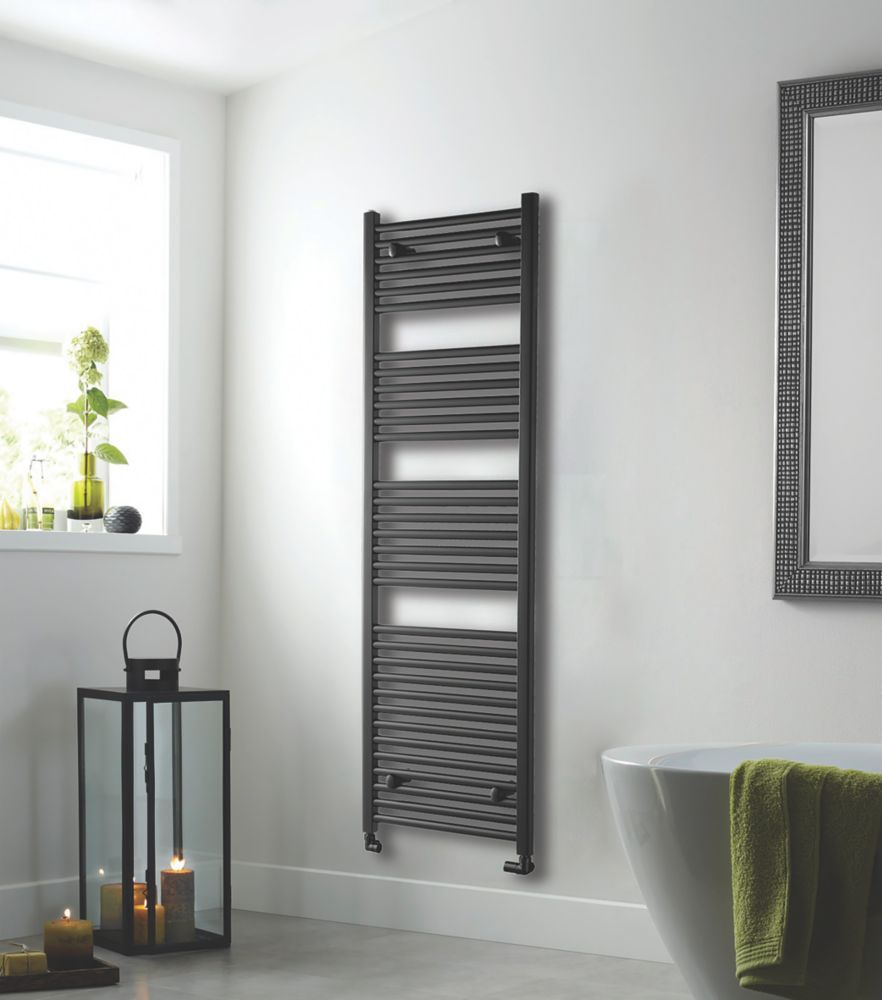 Screwfix black towel rail deals
