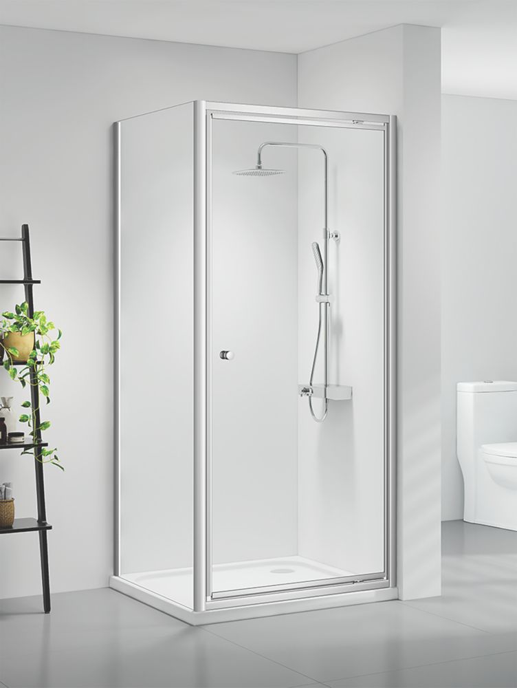 Triton Neo Six Framed Square Pivot Door Shower Enclosure Chrome 760mm x ...