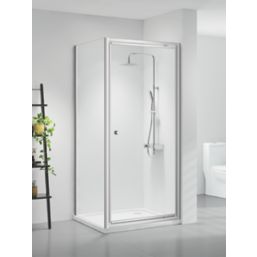 Triton Neo Six  Framed Square Pivot Door Shower Enclosure  Chrome  760mm x 760mm x 1850mm