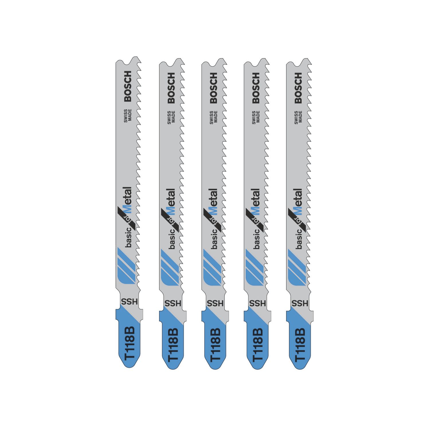 Bosch T118B Sheet Steel Jigsaw Blades 92mm 5 Pack (15939)