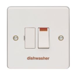 Crabtree Capital 13A Switched Dishwasher Fused Spur with Neon White