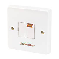 Crabtree Capital 13A Switched Dishwasher Fused Spur with Neon White