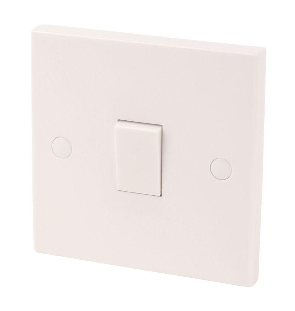 10AX 1-Gang 2-Way Light Switch  White