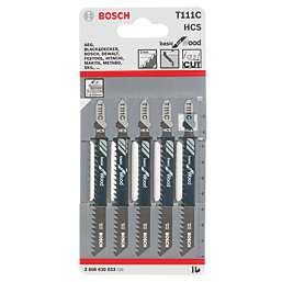 Bosch  T111C Wood Jigsaw Blades 100mm 5 Pack