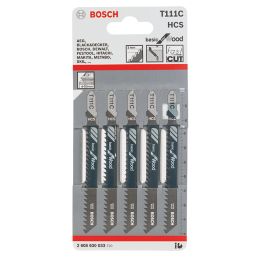 Bosch  T111C Wood Jigsaw Blades 100mm 5 Pack