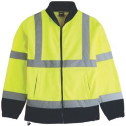 Pro RTX High Visibilty  Fleece Jacket Yellow / Navy Small 36" Chest