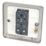 Hager Sollysta WRPS16BSW 10A 1-Gang Intermediate Switch Brushed Steel with White Inserts