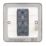Hager Sollysta WRPS16BSW 10A 1-Gang Intermediate Switch Brushed Steel with White Inserts