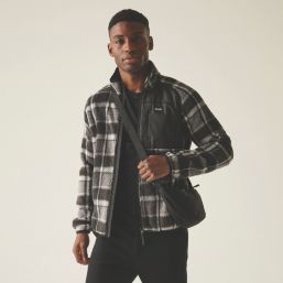 Regatta Frankie Borg Fleece Black / Grey Check 3X Large 58.2" Chest