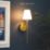 UME  Multi Colour Rechargeable LED Gold Wall Lights with Tapered Shade 4.9W 200lm 2 Pack