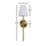 UME  Multi Colour Rechargeable LED Gold Wall Lights with Tapered Shade 4.9W 200lm 2 Pack