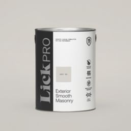 LickPro 5Ltr Smooth Grey 02 Masonry Paint