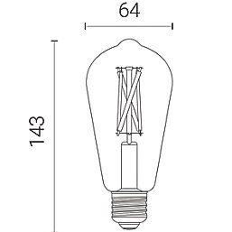 4lite  ES ST64 LED Smart Light Bulb 7W 640lm 2 Pack