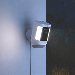 Ring Spotlight Cam Pro White Wireless 1080p Outdoor Smart Camera with Spotlight with PIR Sensor