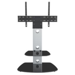 AVF Lucerne FSL700LUCS TV Stand Silver Body/Black Glass