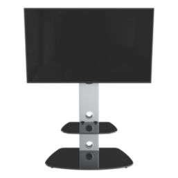 AVF Lucerne FSL700LUCS TV Stand Silver Body/Black Glass