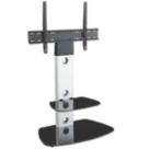 AVF Lucerne FSL700LUCS TV Stand Silver Body/Black Glass