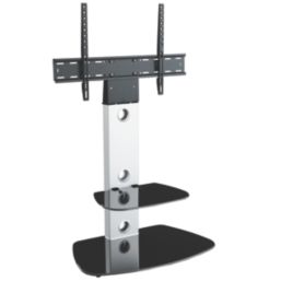 AVF Lucerne FSL700LUCS TV Stand Silver Body/Black Glass