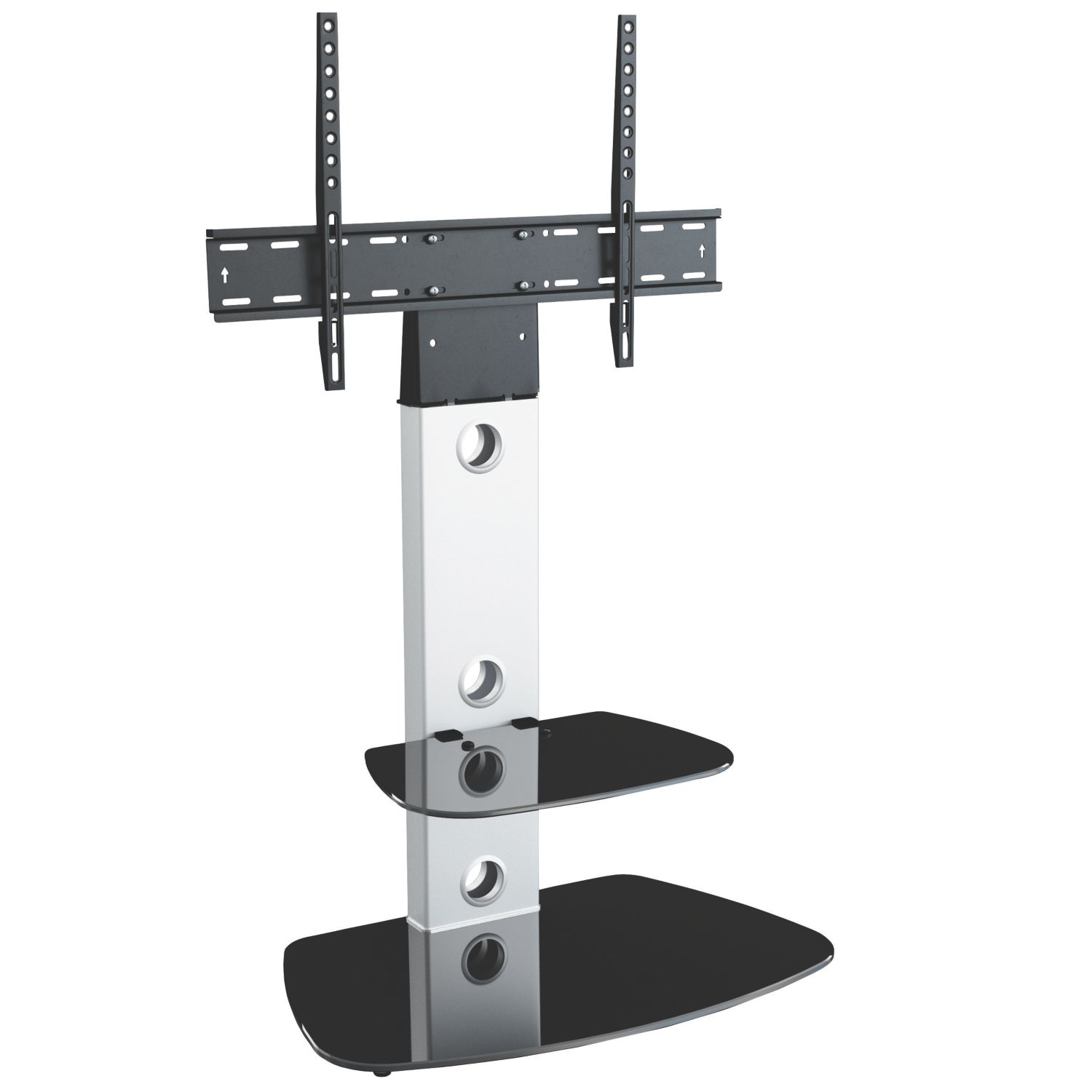 AVF Lucerne FSL700LUCS TV Stand Silver Body/Black Glass (159HP)
