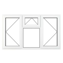 Crystal  Top, Left & Right-Hand Opening Clear Triple-Glazed Casement White uPVC Window 1770mm x 1190mm