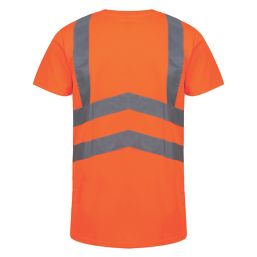 Regatta Pro Short Sleeve Hi-Vis T-Shirt Orange/Navy 2X Large 50" Chest