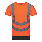 Regatta Pro Short Sleeve Hi-Vis T-Shirt Orange / Navy XX Large 50" Chest