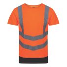 Regatta Pro Short Sleeve Hi-Vis T-Shirt Orange / Navy 2X Large 50" Chest