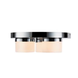 Saxby Pure Bathroom Ceiling Light Chrome/White