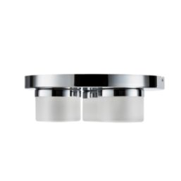 Saxby Pure Bathroom Ceiling Light Chrome / White