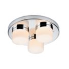 Saxby Pure Bathroom Ceiling Light Chrome/White