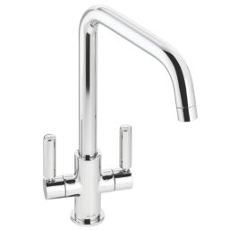 Abode Globe Quad Dual-Lever Mono Mixer Kitchen Tap Chrome