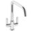 Abode Globe Quad Dual-Lever Mono Mixer Kitchen Tap Chrome