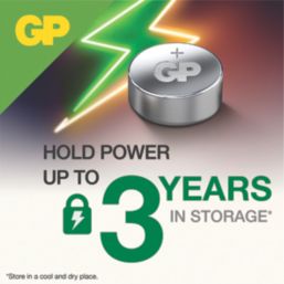 GP Batteries LR44 1.5V Button Cell Alkaline Batteries 10 Pack