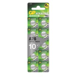 GP Batteries LR44 1.5V Button Cell Alkaline Batteries 10 Pack