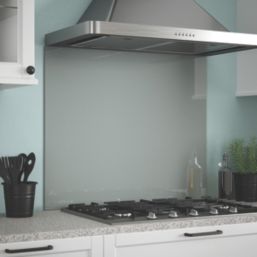 Splashback  Slate Grey Self-Adhesive Glass Kitchen Splashback 900mm x 750mm x 6mm