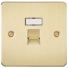 Knightsbridge  1-Gang RJ45 Ethernet Socket Brushed Brass