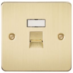 Knightsbridge  1-Gang RJ45 Ethernet Socket Brushed Brass