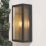 Zink Cuba Outdoor Wall Lantern Light Fitting Black/Brass