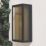 Zink Cuba Outdoor Wall Lantern Light Fitting Black/Brass