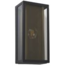 Zink Cuba Outdoor Wall Lantern Light Fitting Black/Brass