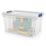 Essentials 51Ltr 383mm x 585mm x 308mm Transparent Storage Box 4 Pack
