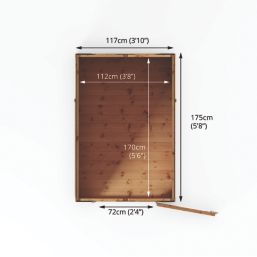 Mercia Modular 4' x 6' (Nominal) Apex Shiplap T&G Timber Shed