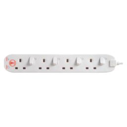Masterplug 13A 4-Gang Switched Surge-Protected Extension Lead  1m