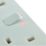 Masterplug 13A 4-Gang Switched Surge-Protected Extension Lead  1m