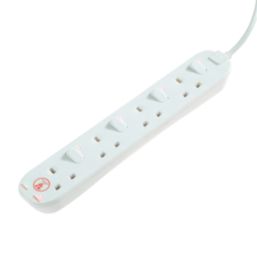 Masterplug 13A 4-Gang Switched Surge-Protected Extension Lead  1m