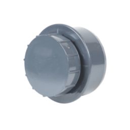 FloPlast  Push-Fit Screw-On End Cap Grey 110mm