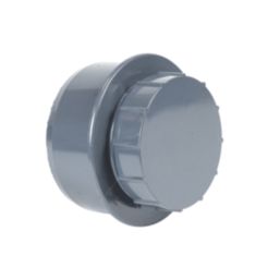 FloPlast  Push-Fit Screw-On End Cap Grey 110mm