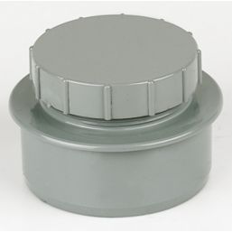 FloPlast  Push-Fit Screw-On End Cap Grey 110mm