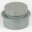 FloPlast  Push-Fit Screw-On End Cap Grey 110mm