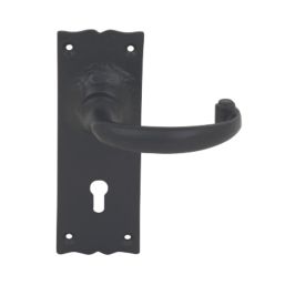 Smith & Locke Regal LoB Lock Door Handles Pair Black